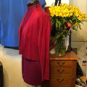 NWT Dark Red Calvin Klein Shrug Sz L